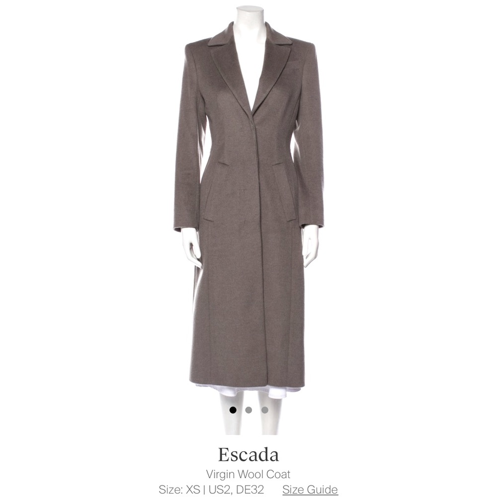 Escada 100% virgin wool grey coat barely worn